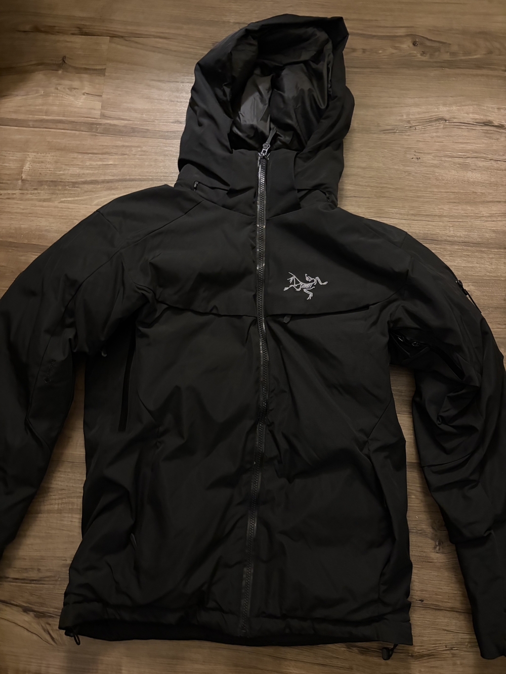 Black Hooded Puffer Jacket